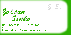 zoltan sinko business card